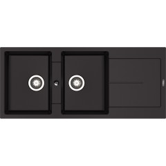 Pyramis Ithaka 2B 1D Ένθετος Νεροχύτης από Συνθετικό Γρανίτη Μ116xΠ50cm Volcano